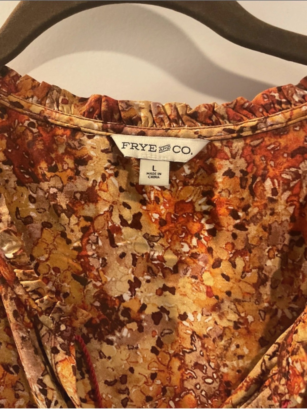 Frye Rust Floral Tassel Boho Maxi Dress - Picture 3 of 3